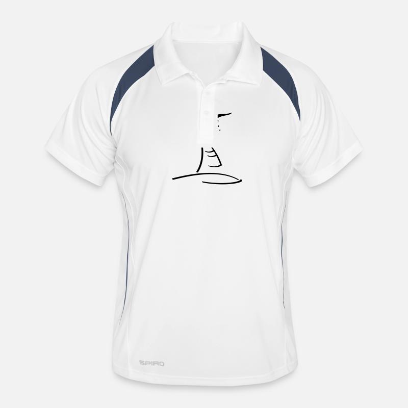 Windsurfen / wind surfing (1c) - Men's Polo breathable - white/navy
