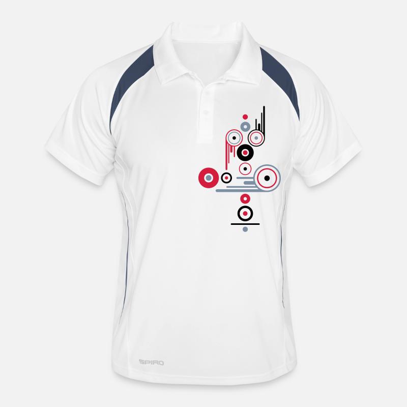 access - Männer Polo atmungsaktiv - Weiß/Navy