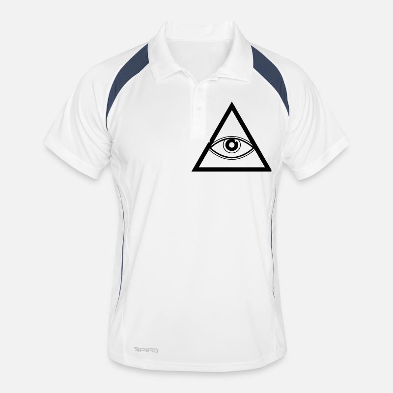 Triangle - Men's Polo breathable - white/navy