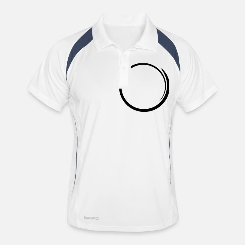 Circle frame - Men's Polo breathable - white/navy
