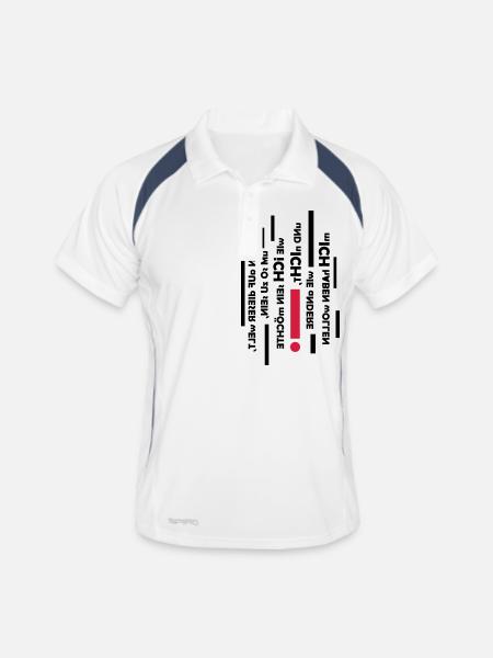 I am I. - Men's Polo breathable - white/navy - Front