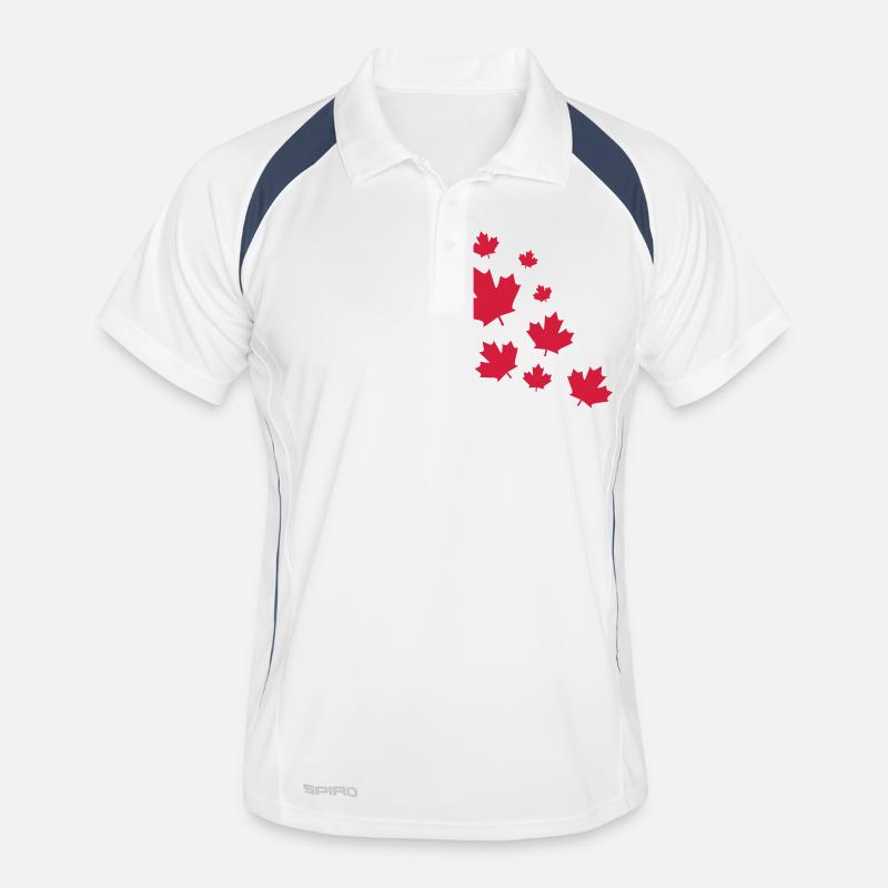 Canada Maple Leave Rain Men's Polo breathable