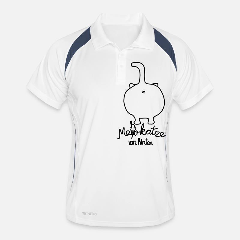 more cat from behind Men's Polo breathable