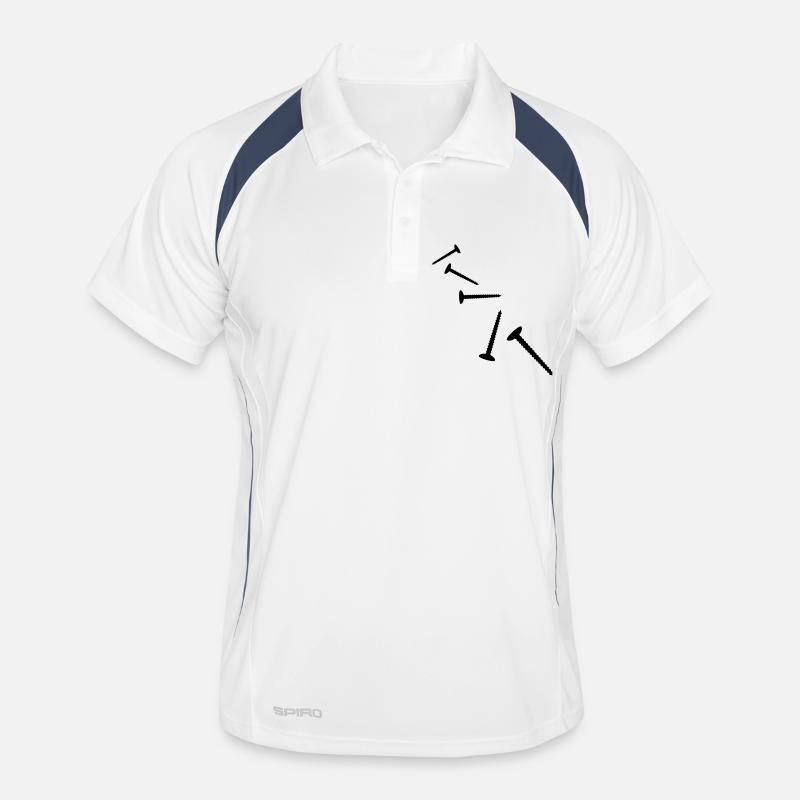 Screws Pattern - Men's Polo breathable - white/navy