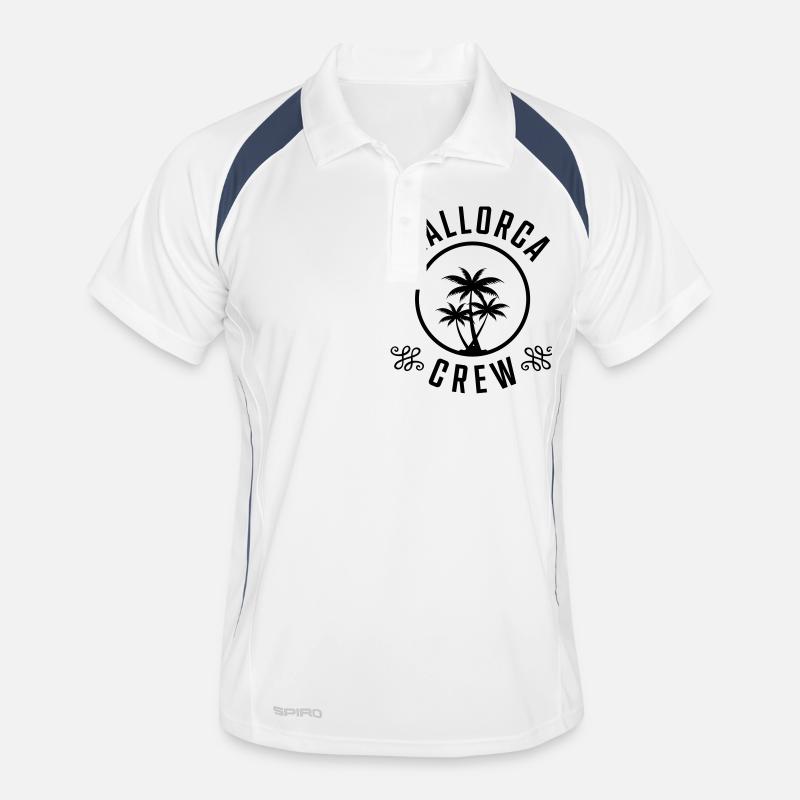Mallorca Crew - Men's Polo breathable - white/navy