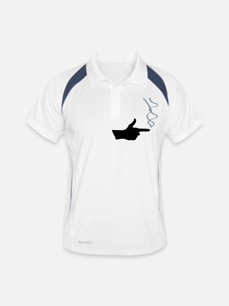 fingergun 2c - Polo respirant Homme - blanc/marine - Devant