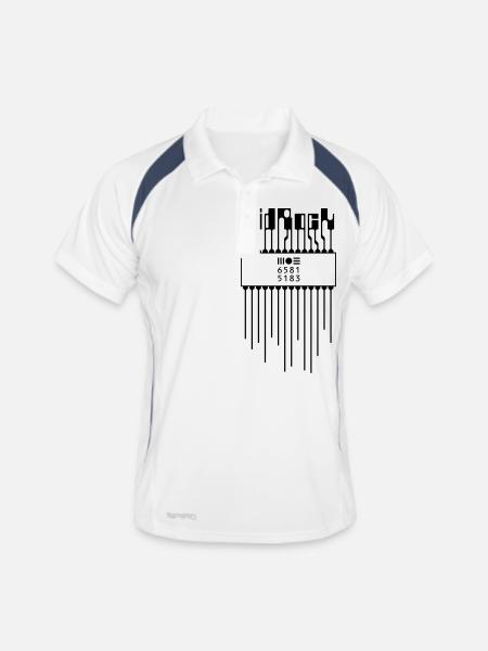 sidRock - Männer Polo atmungsaktiv - Weiß/Navy - Vorne