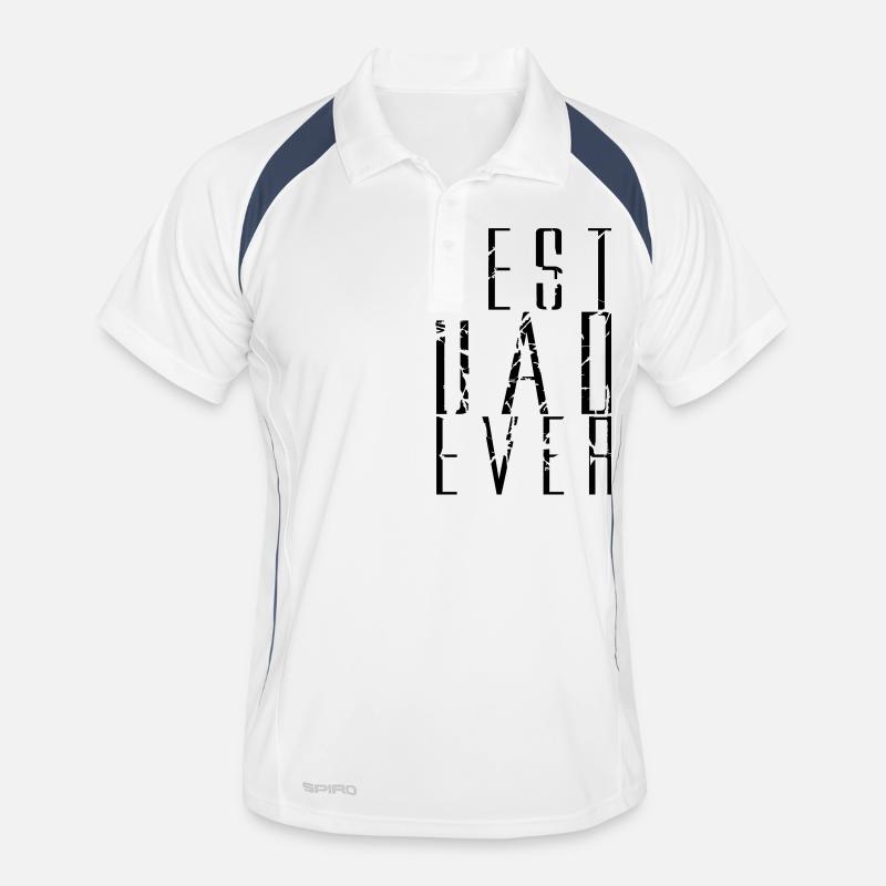 cracks scratch cool text dad best ever love papa b Men's Polo breathable