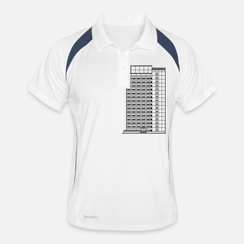 ph16 - Männer Polo atmungsaktiv - Weiß/Navy