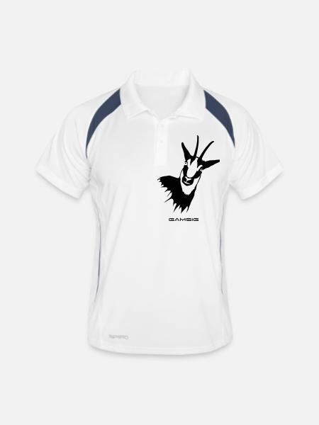 Gamsig - Männer Polo atmungsaktiv - Weiß/Navy - Vorne