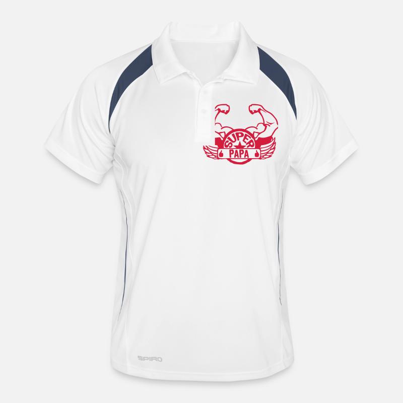 logo super dad wing muscle arm 3072 Men's Polo breathable