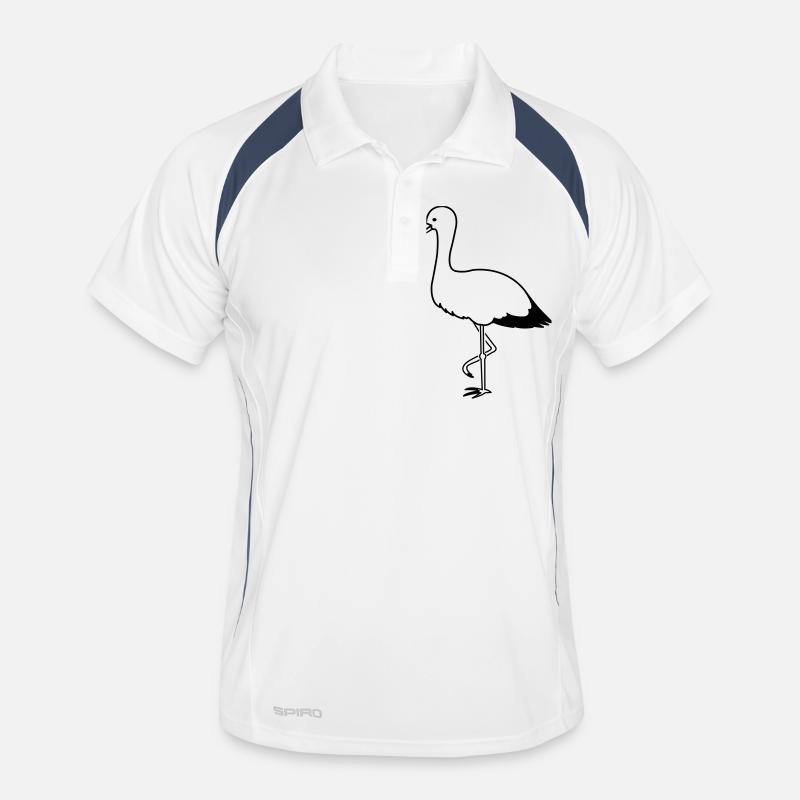 storch_1 - Männer Polo atmungsaktiv - Weiß/Navy