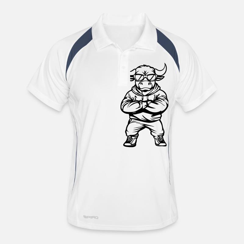 stier comic cool Männer Polo atmungsaktiv