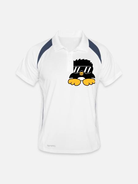 Penguin Sunglasses Baby Child Toddler Cute Cool - Men's Polo breathable - white/navy - Front