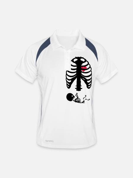 X Ray Maternity Skeleton Rips - Men's Polo breathable - white/navy - Front