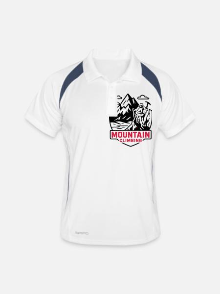Mountaineering Mountains - Men's Polo breathable - white/navy - Front