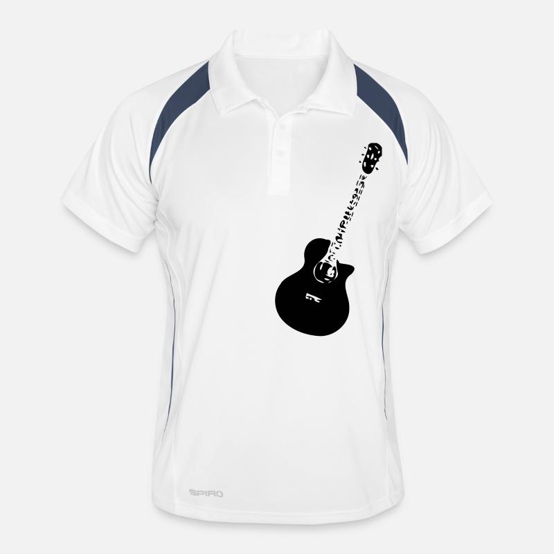 Gitarre - Musik Männer Polo atmungsaktiv