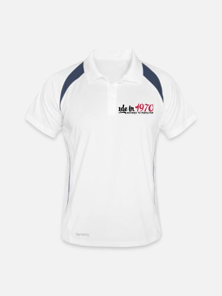 Made in 1970 - Men's Polo breathable - white/navy - Front