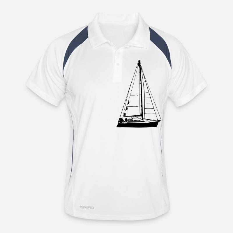 Segelboot - Maritime - Sailing- Segeln Männer Polo atmungsaktiv