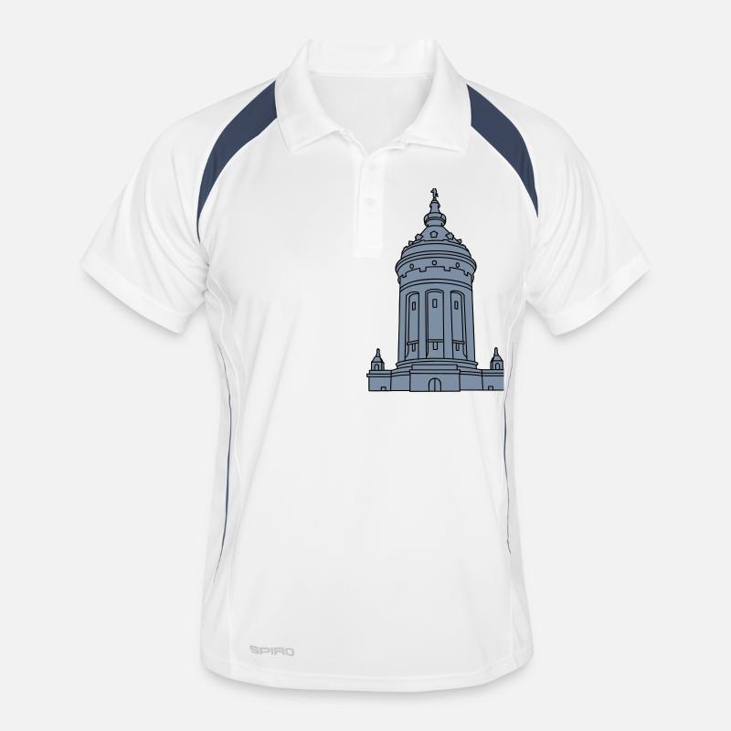 Wasserturm Mannheim 2 Männer Polo atmungsaktiv