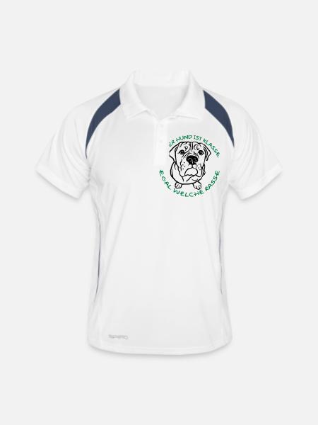Every dog is great - Bulldog - Men's Polo breathable - white/navy - Front