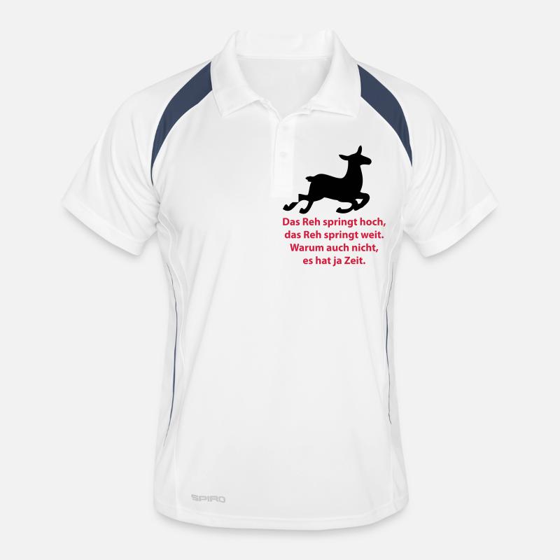 Das Reh springt hoch, das Reh springt weit Männer Polo atmungsaktiv