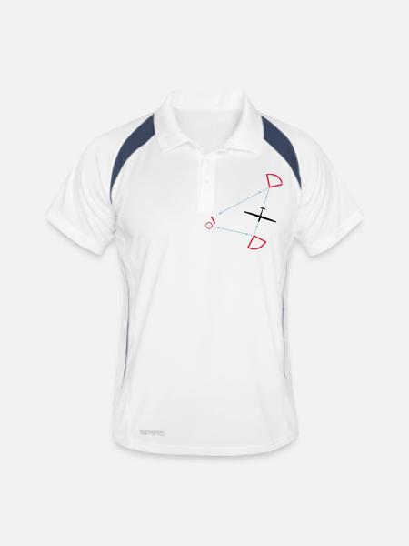 glider competition - Men's Polo breathable - white/navy - Front