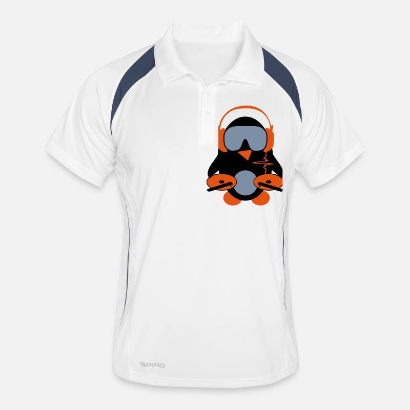 dj penguin Männer Polo atmungsaktiv