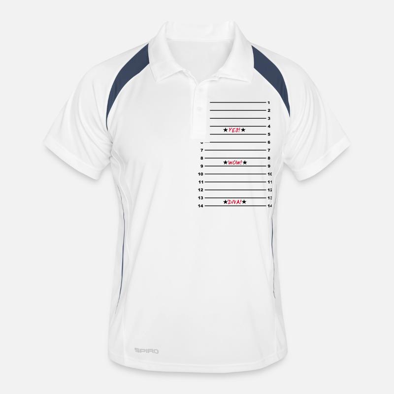 Yes Wow Diva Length Check T-Shirt Men's Polo breathable