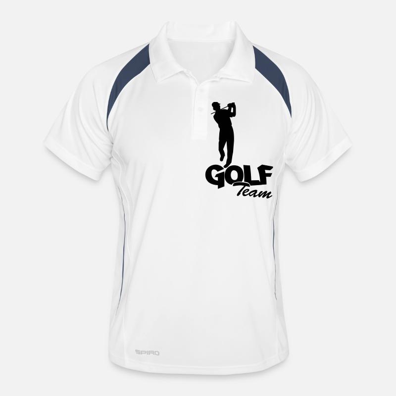 golfer_team1 - Polo respirant Homme - blanc/marine