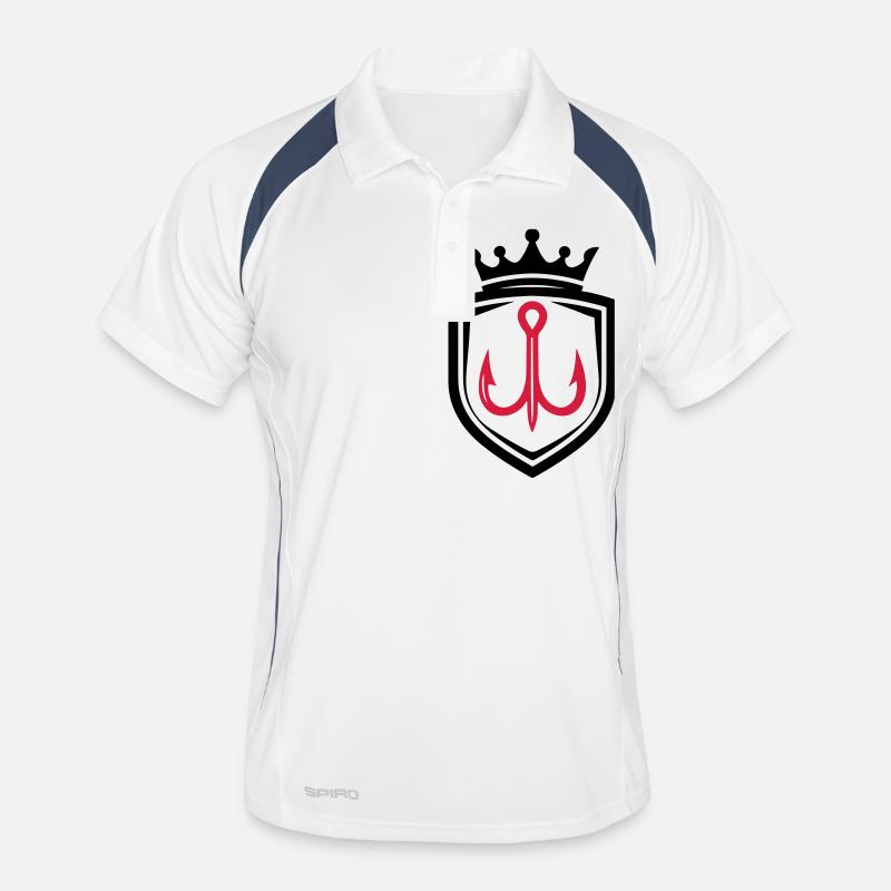 Fish Hook Shield - Men's Polo breathable - white/navy