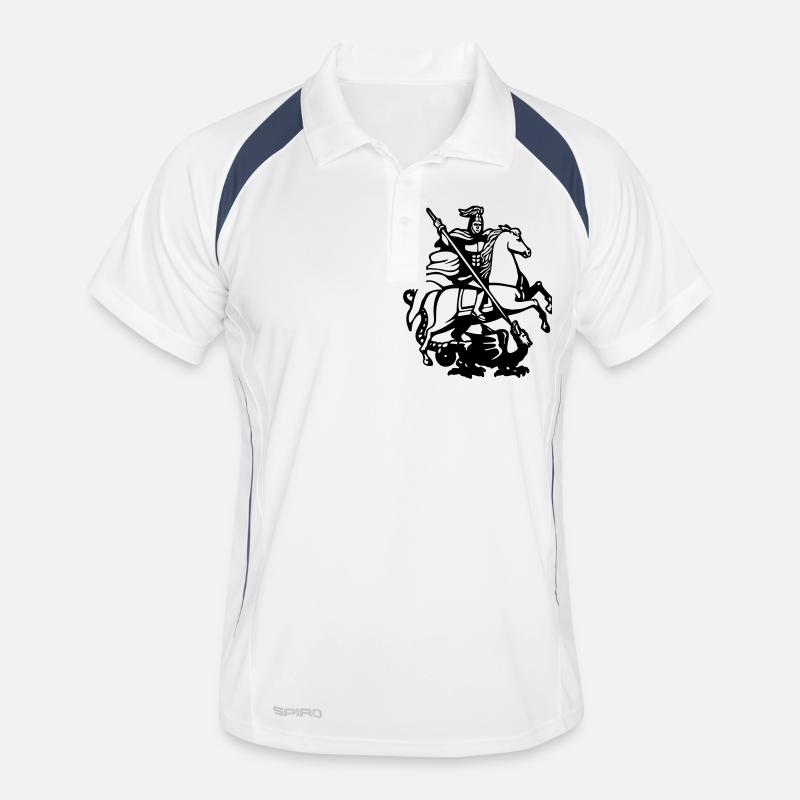 chevalier saint Georges terrassant le dragon Polo respirant Homme