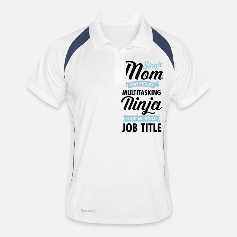 Single Mom - Multitasking Ninja - Men's Polo breathable - white/navy