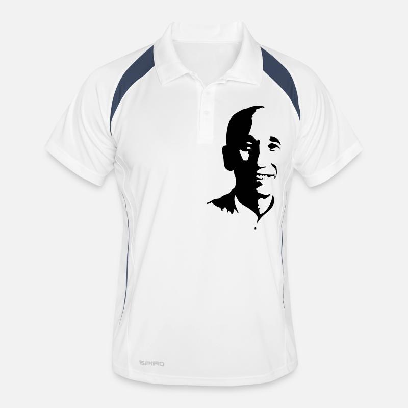 Grandmaster - Männer Polo atmungsaktiv - Weiß/Navy