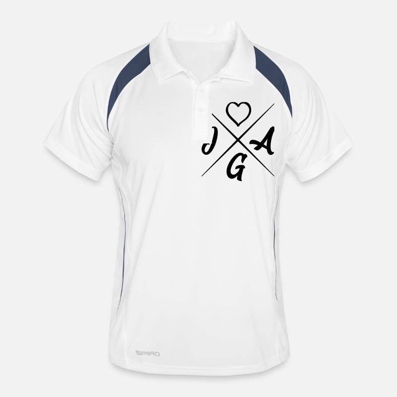jga design herz design Männer Polo atmungsaktiv