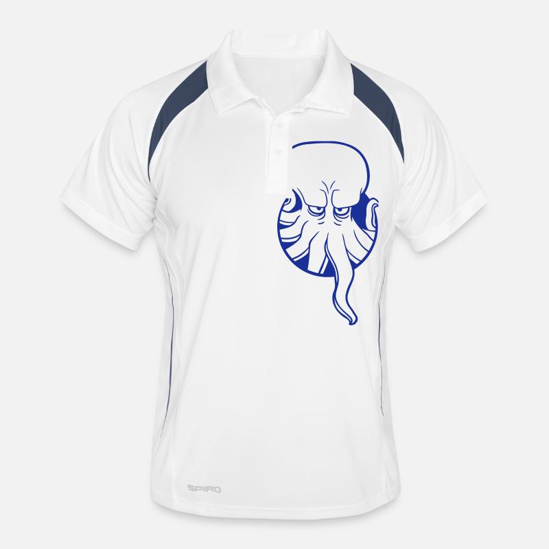 Octopus Hole Tentacle Annoyed Show Evil Eye Men's Polo breathable