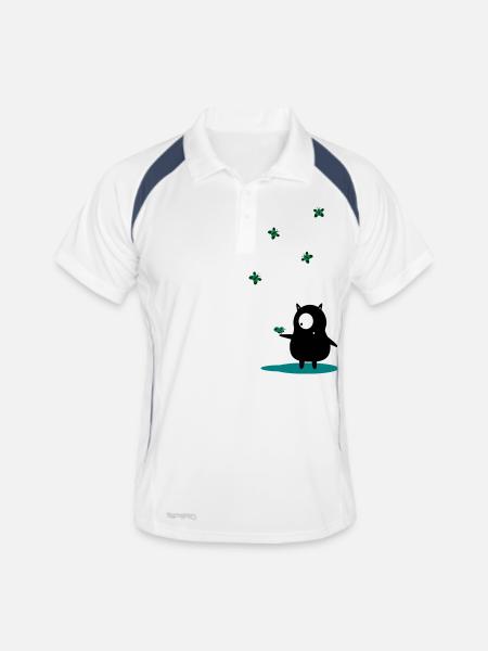 Schmetterling - Polo respirant Homme - blanc/marine - Devant