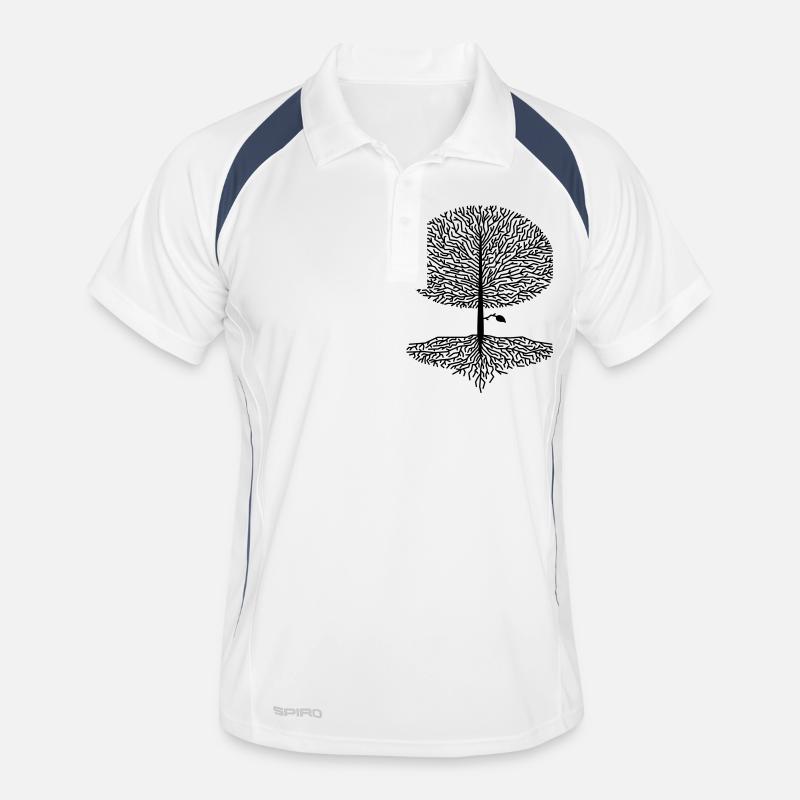 Laubbaum Krone Wald Eiche Buche Natur Linde Äste Männer Polo atmungsaktiv