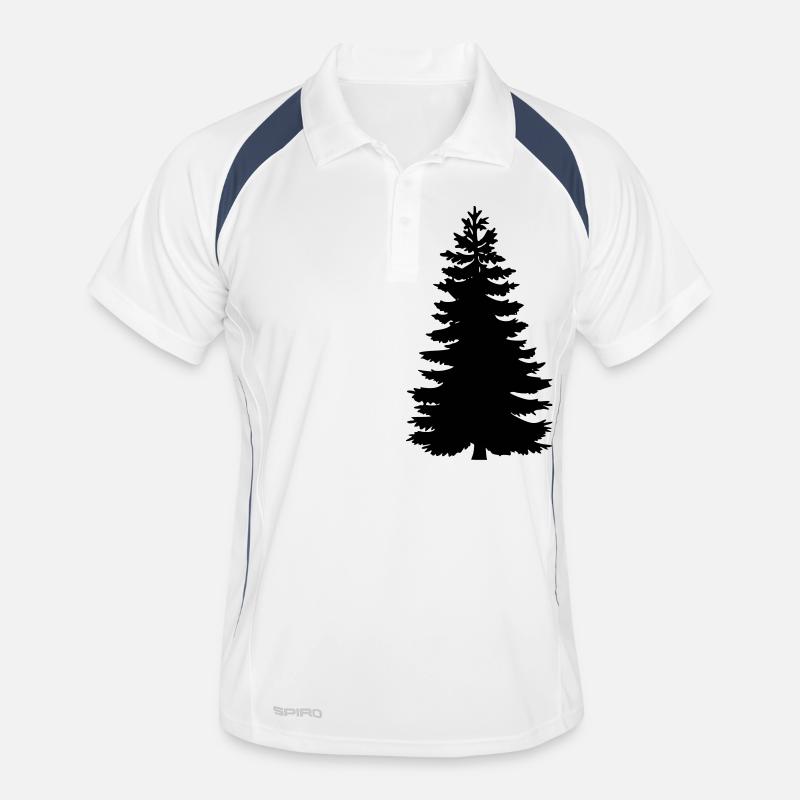 Arbre. Sapin. Épicéa. Polo respirant Homme