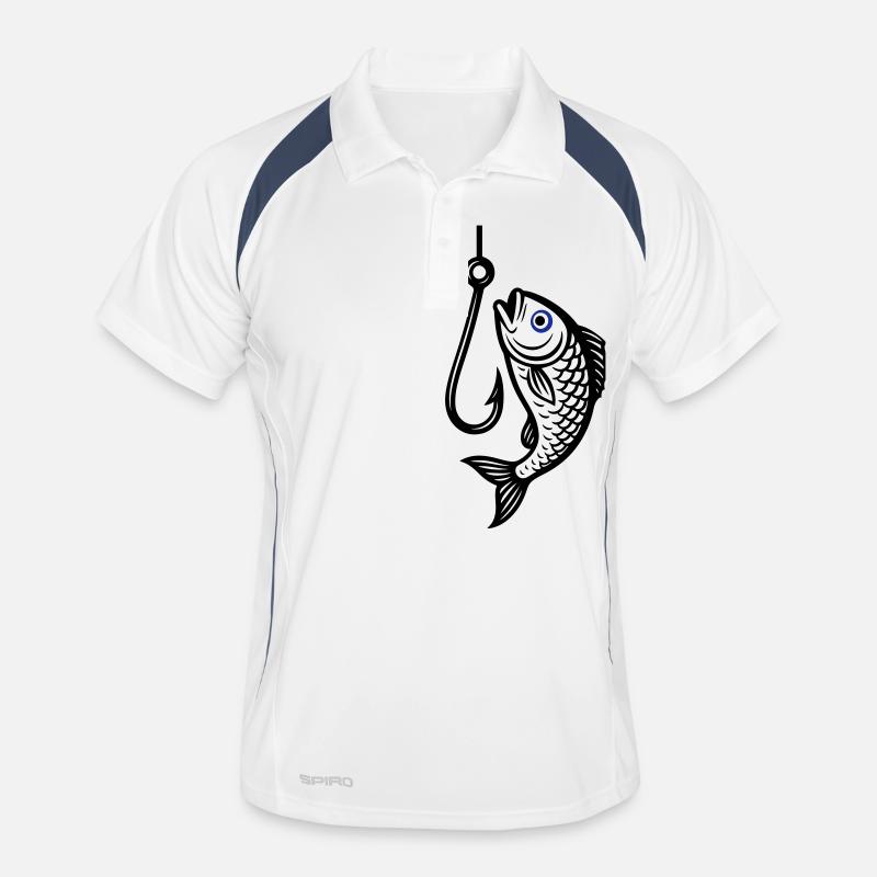 Fish Hook Fish Icon Men's Polo breathable