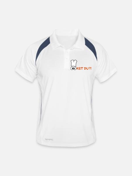 Vous cuisiner st? - Polo respirant Homme - blanc/marine - Devant