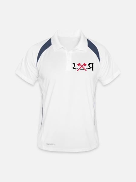 Ragnar_2 - Männer Polo atmungsaktiv - Weiß/Navy - Vorne