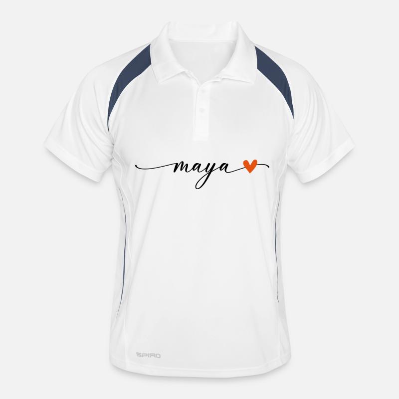 Mayan Name Calligraphy Script Men's Polo breathable