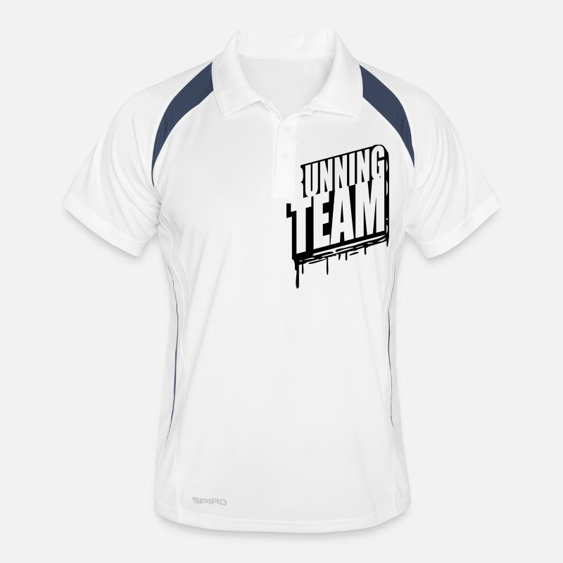 Running team group crew runner graffiti Men's Polo breathable