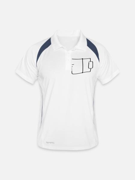 Widerstand zwecklos (Schaltbild - Freihand) - Männer Polo atmungsaktiv - Weiß/Navy - Vorne