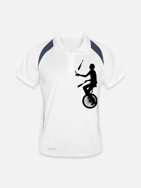 Monocycle - Monocycle - Polo respirant Homme - blanc/marine - Devant