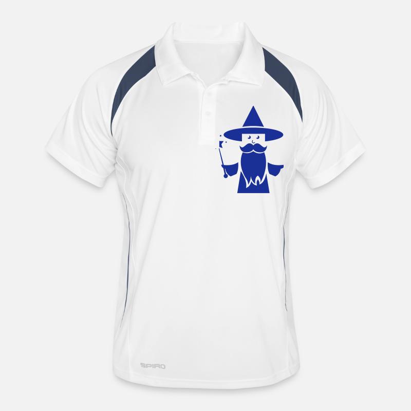 Wizard Magic - Men's Polo breathable - white/navy