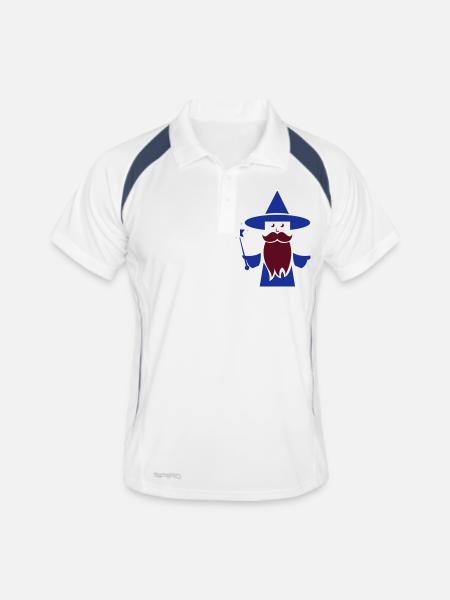 Sorcier - Polo respirant Homme - blanc/marine