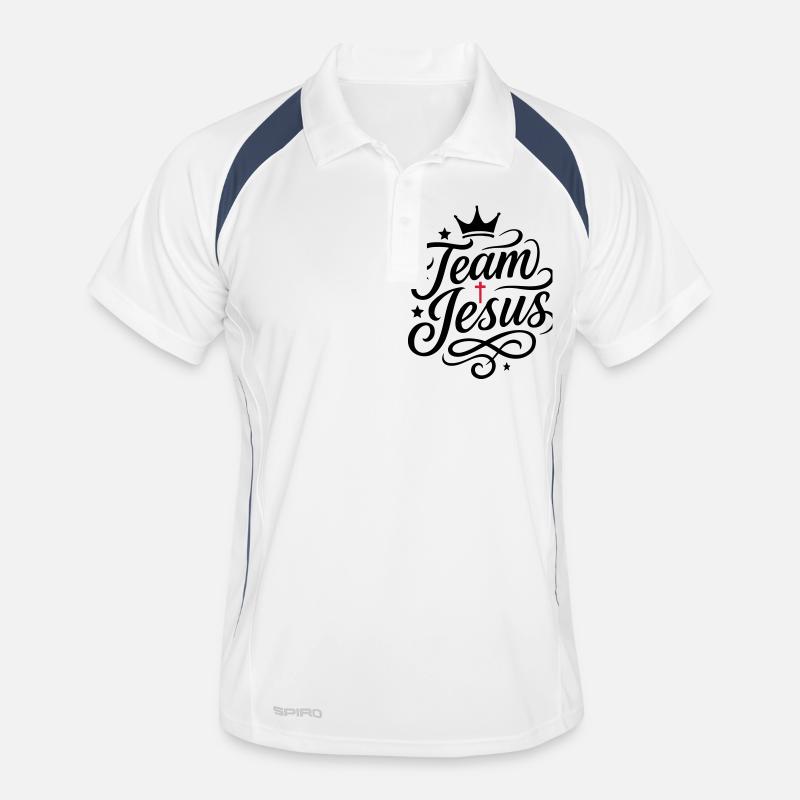 Team Jesus Christlich Spruch Männer Polo atmungsaktiv