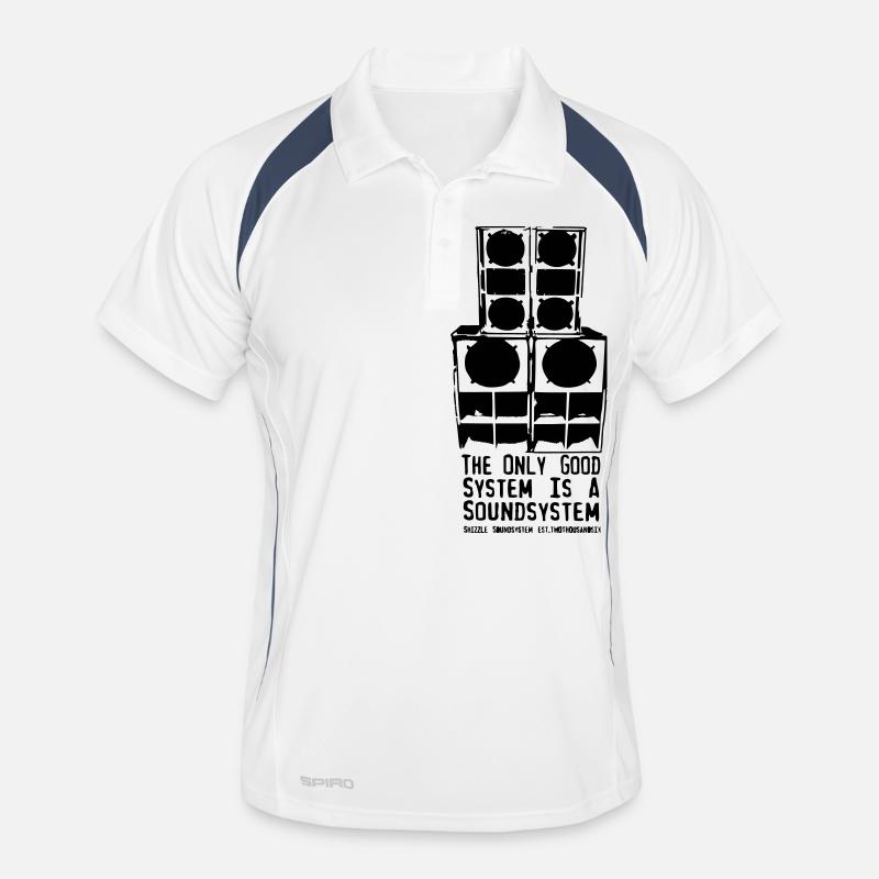 The only Good System is a Soundsystem new white Männer Polo atmungsaktiv